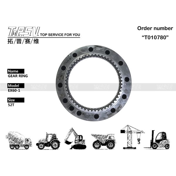 2024077 Swing 2 Stage Gearbox Ring Gear High Precision For Excavator HITACHI EX60-1