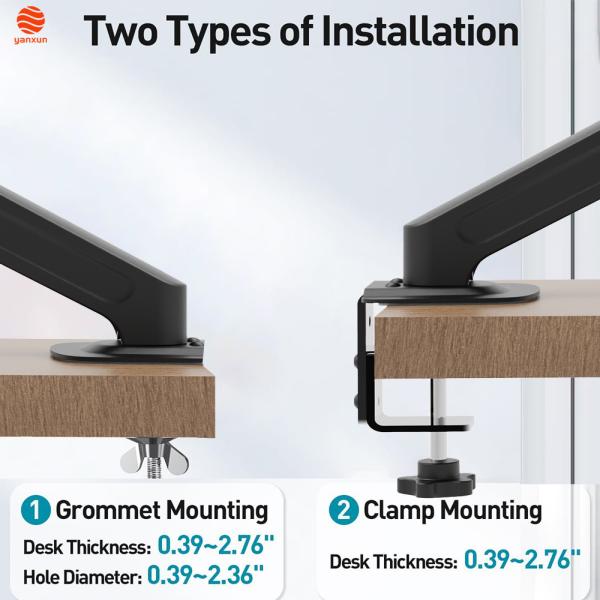 27-Inch Monitor with Articulating Arm & 1080p Webcam: Ultra-Flexible Height/Tilt/Swivel Adjustment for Ergonomic Office Setup – Crisp QHD/UHD Display + Clear Video Calls