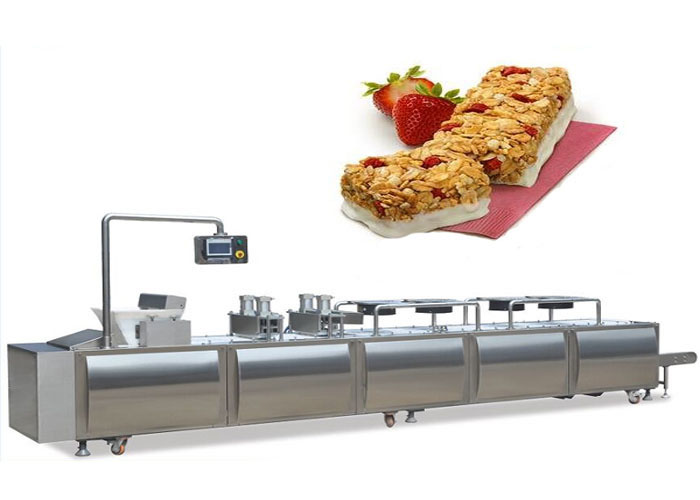  PLC Granola Bar Making Machine / Peanut Cereal Bar Line 300~500kg/H