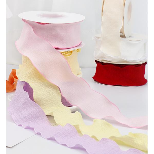 4cm Width Cake Packaging Gift Ribbon For Flowers Floral Decoration