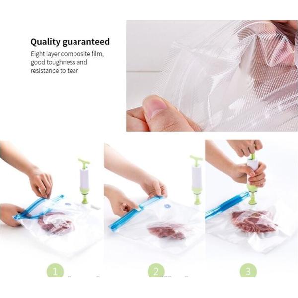 Disposable Transparent Vacuum Sealer Food Storage Plastic Packaging Roll Bag for Food Sealed, Textured Food Freshness St