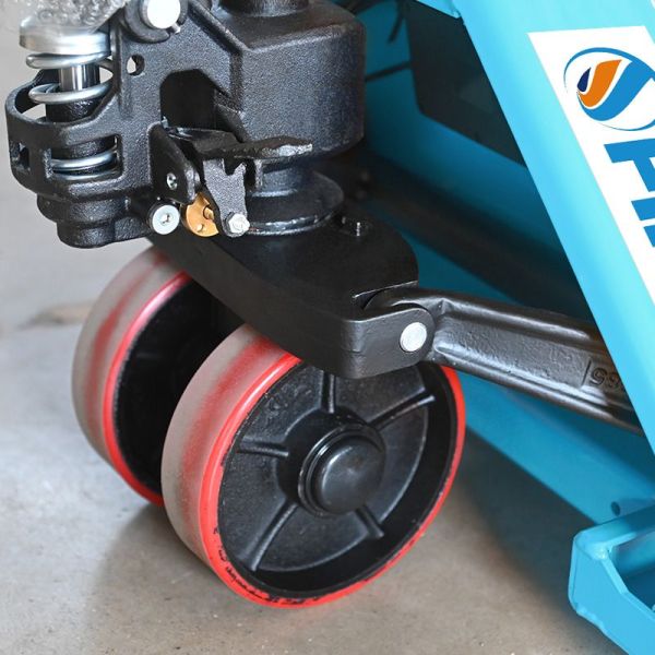 Blue Manual Hand Pallet Truck with Printer and 2500kg Load Capacity