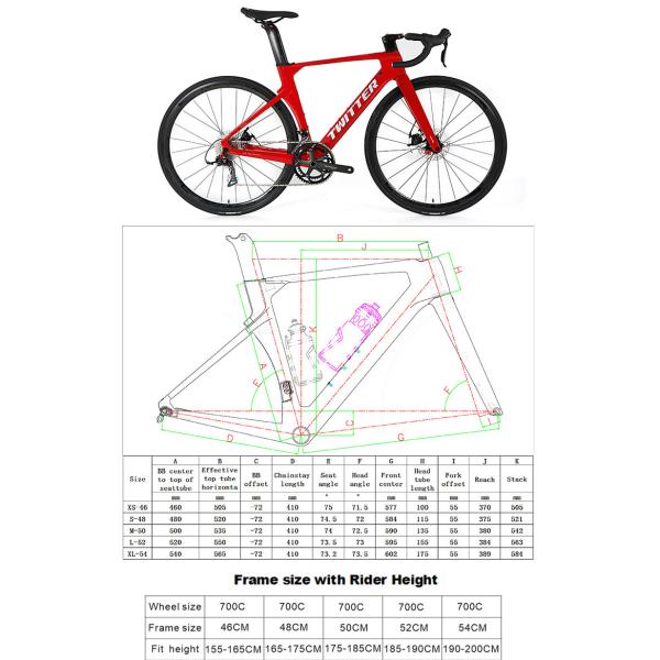 TWITTER RETROSPEC 22S Carbon Fibre Bicycle 9.1kg With Carbon Inner Cables Handlebar