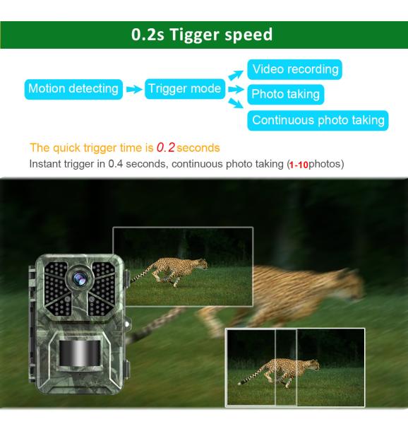 CMOS Sensor 40pcs IR LEDs Night Vision Trail Hunting Camera