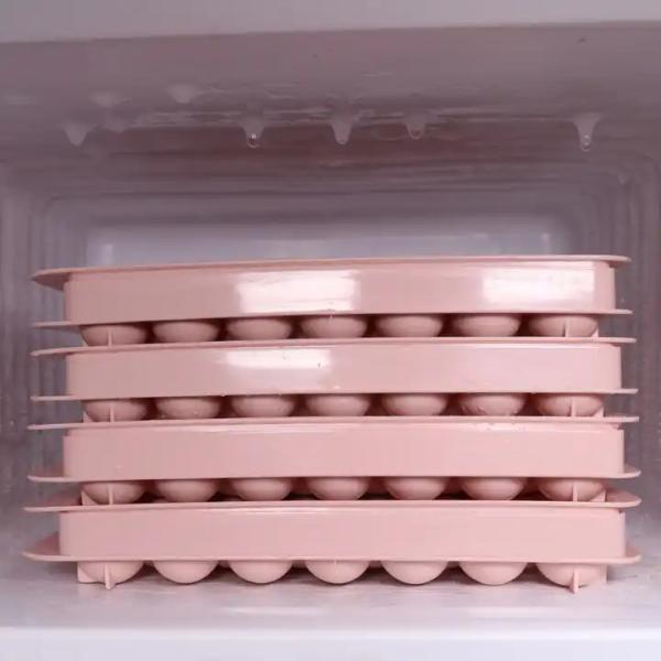 PP 33 Cavity Circle Round Ball Ice Cube Tray Sphere Plastic Ice Ball Maker Mold with Lid