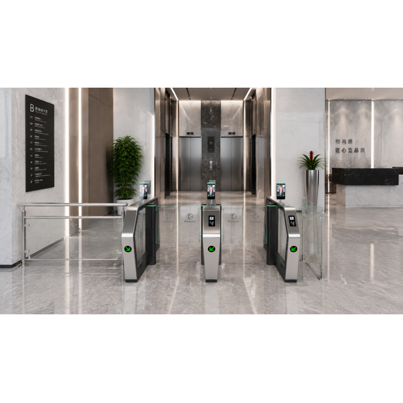 Office Speed Gate  Face Recognition Anti-tailgating Multi System Compatibility Servo Motor Silent Operation