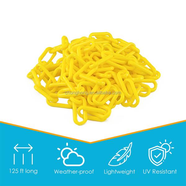 8 мм PE Красный/Белый/Желтый/Черный цветовой пластиковый цепь безопасности для долговечной защиты дорожного движения