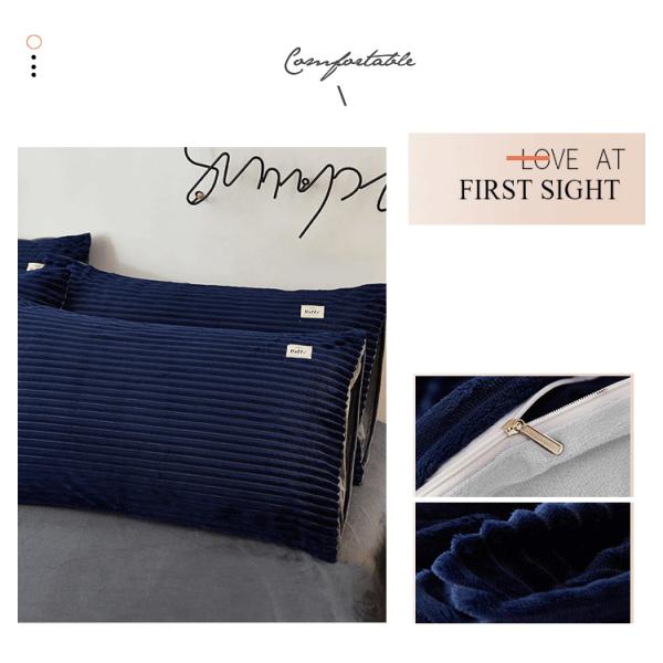 Customized Size Velvet Bedding Set 4pcs Thick Flannel Fleece Duvet Cover for Winter
