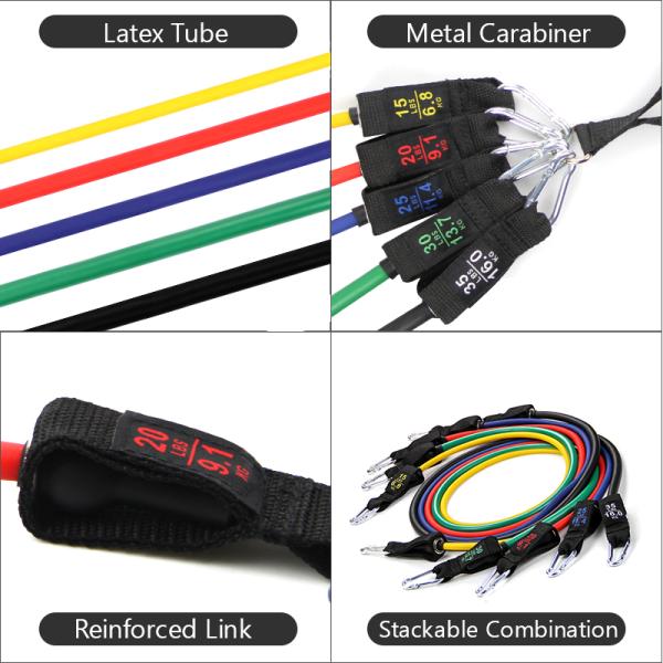 11 tubos de la resistencia del engranaje de la aptitud de las PC 120m m 2 bandas del tubo del tobillo