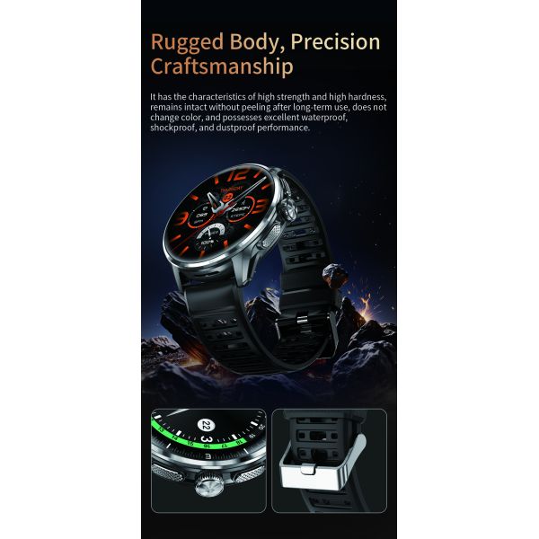 4G Sim Card Smartwatch 2026 H100 1.80-Inch Screen Dual-Mode Calling