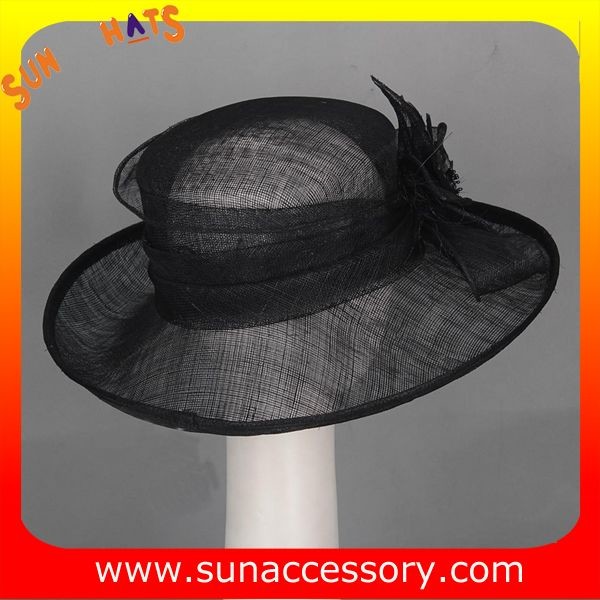 New design elegant sinamay Church hats for girls ,trendy Sinamay wide brim church hat from Sun Accessory