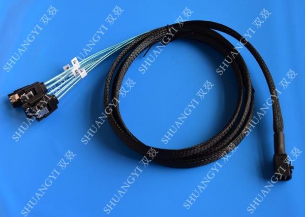 Internal HD Mini SAS Cable (SFF-8643) to 4 SATA Forward Breakout Cable 3.3 Feet / 1M