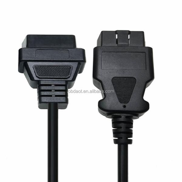 Universal Car Fitment AOTAI 12V 24V 16Pin OBD2 Male to Female Extension J1962 Diagnostic Cable for Engine Analyzer
