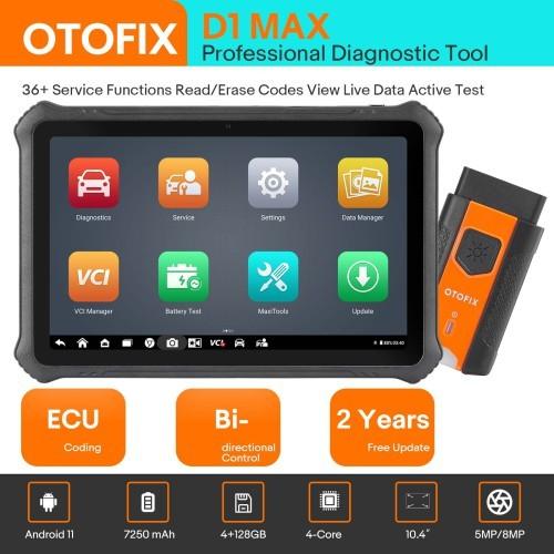 2024 OTOFIX D1 MAX Système complet Diagnostics Appui à la machine ECU Codage DoIP