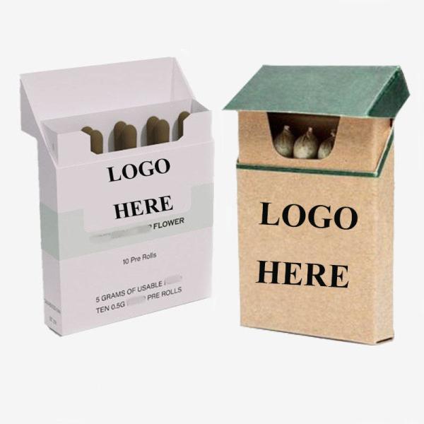 Pre Roll Paper Cigarette Boxes Child Resistant With UV Coating