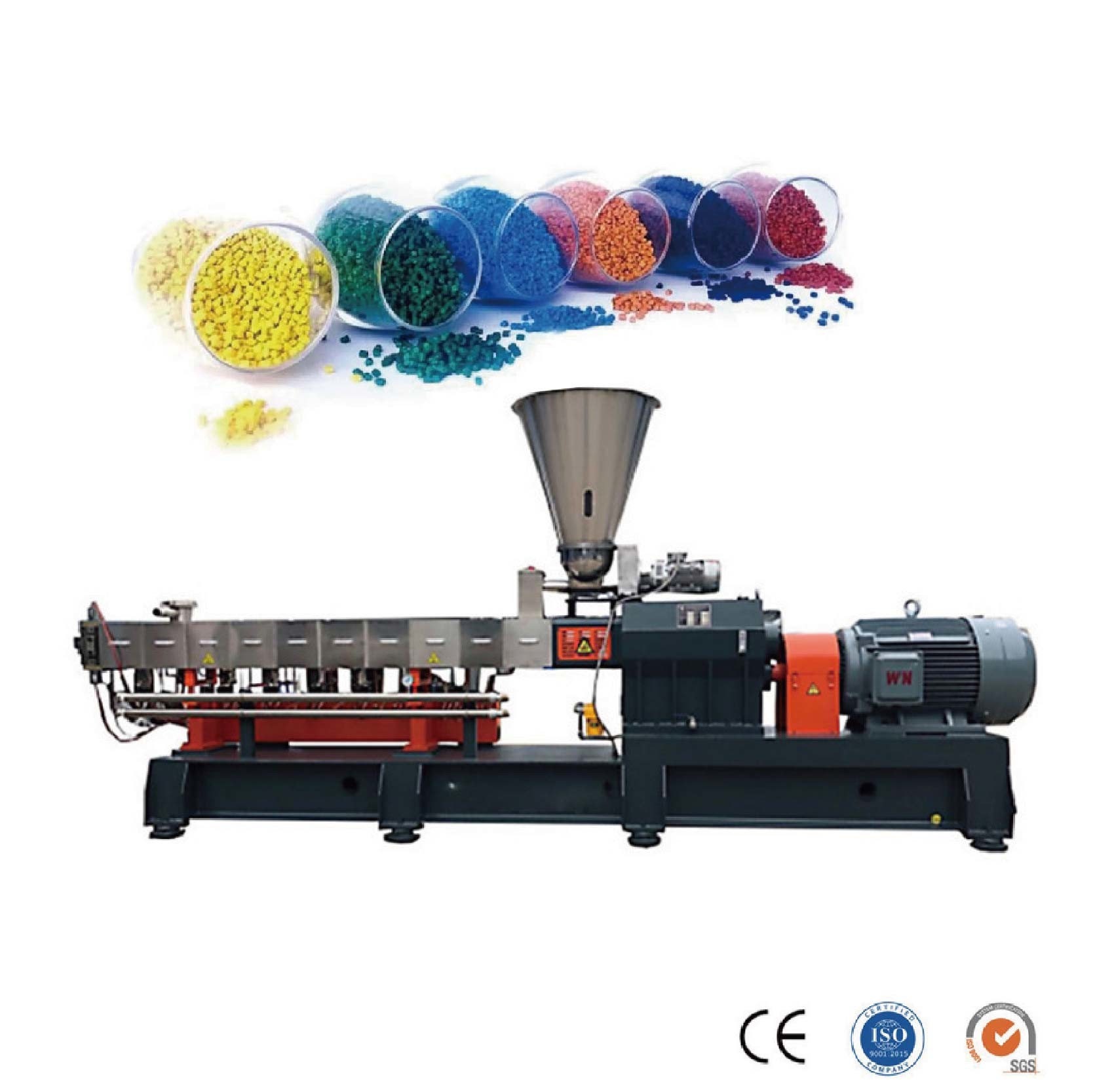 PE/PP/PVC Co-rotating Parallel Twin Screw Extruder Пластиковый экструдер цветной мастербач машины пластмассовой экструдер