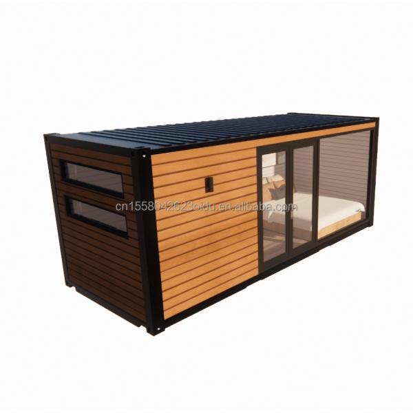 Container en bois extérieur maison de luxe jardin maison minuscule avec 2-3 chambres pour les familles et les hôtels fenêtres en alliage d'aluminium