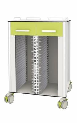 Aluminum Alloy HPL Folder Records Hospital Medicine Trolley