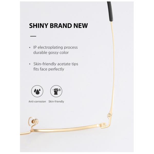 Unisex квадратные рамки Очки титана гальванизировали классическое