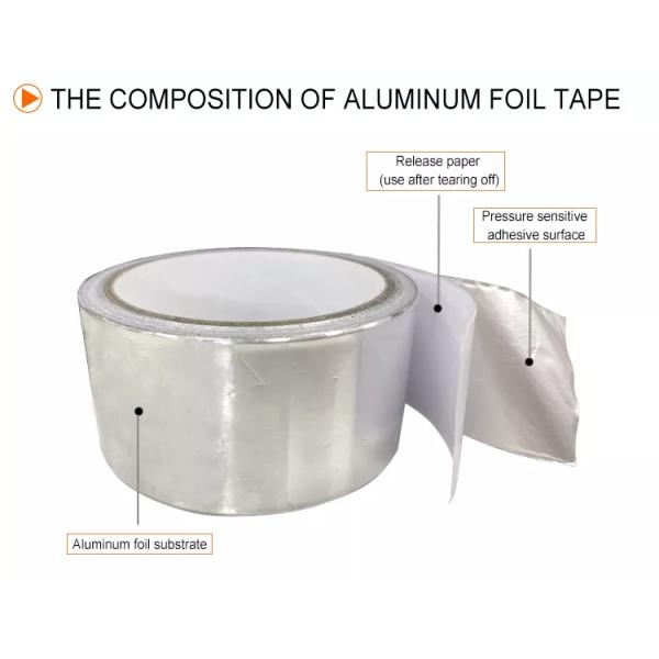 HVAC Aluminum Foil Packing Adhesive Tape For Sealing Patching Duct Pipe 10m