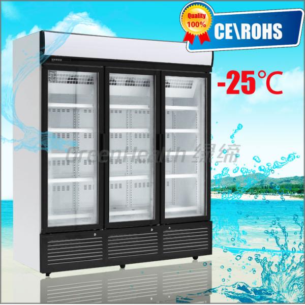 3 охладителя напитка двери нержавеющей стали дверей средства хранения стеклянных больших