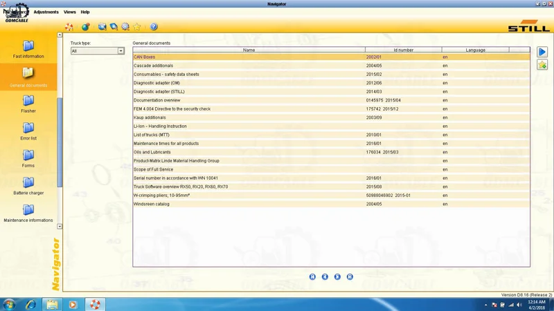 OEM Forklift Diagnostic Tool Still STEDS CANBOX 2 Scanner with Software and Multi-Language Support