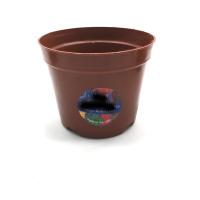 Pots de fleur en plastique oranges des bonsaïs 85mm de la culture hydroponique pp avec le label