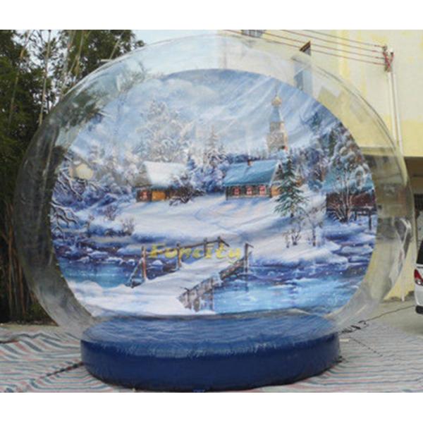 Personalized Christmas Inflatable Snow Globes Outdoors Clear Dome Tent