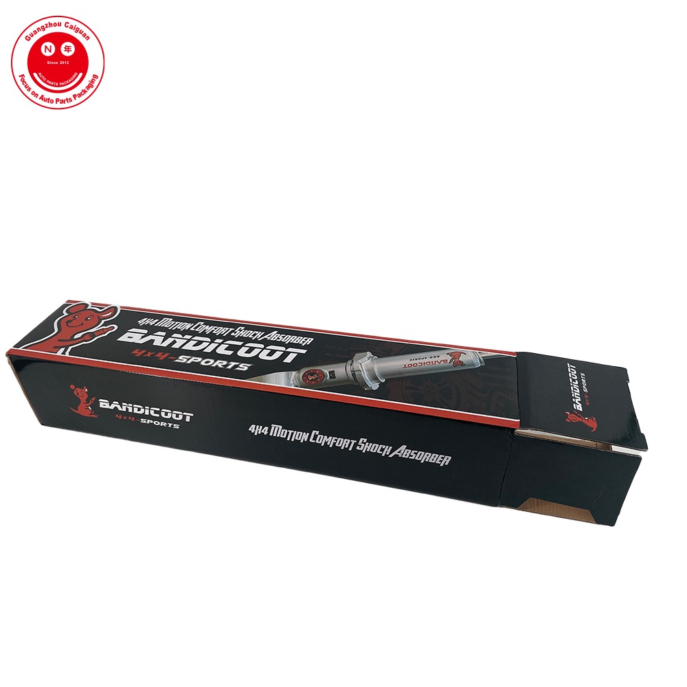 High End Auto Parts Shock Absorber Black Packaging Paper Box Custom Box With Logo
