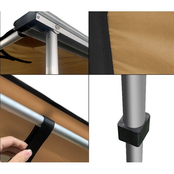 Wholesale Roof Top Tent Car Side Awning Telescopic Sunshade Accessories Thickened Aluminum Alloy Manual Food Truck Awning