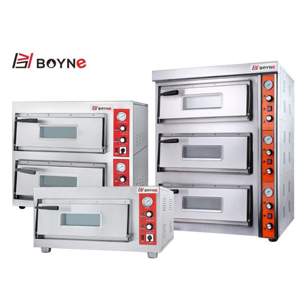 Double Layer Stainless Steel Deck Oven 220v Gas Pizza Baking Equipment