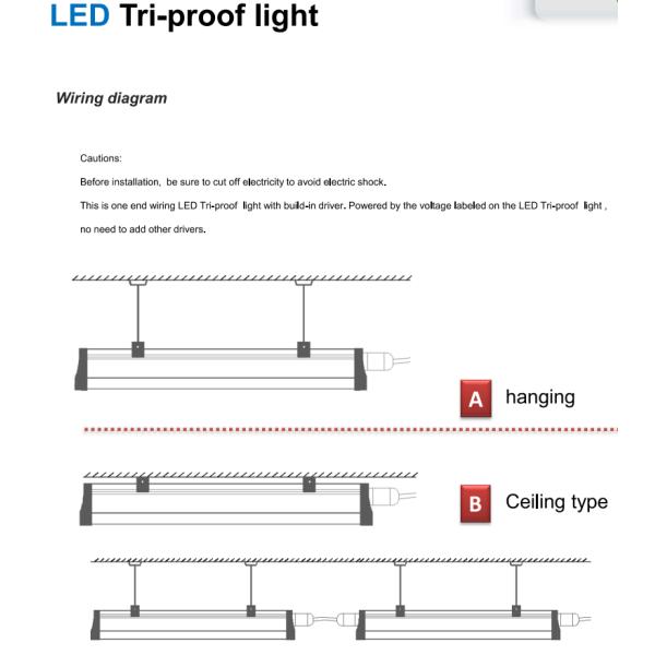 Водитель 1200мм щелчка света 40в Осрам супер доказательства СИД размера 140льм/В ИП66 Три освобождает водителя 1200мм