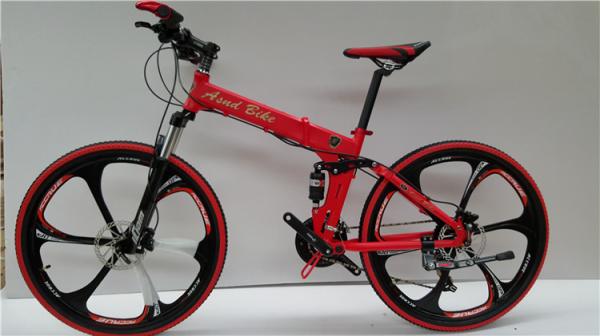 Tianjin factory high grade 26 aluminium alloy mountain bike MTB can be folded with magnesium alloy one wheel