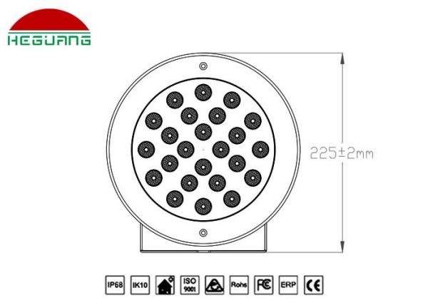 24V RGB colorem projetores subaquáticos do diodo emissor de luz, luz conduzida impermeável da associação 24 subterrâneos do watt
