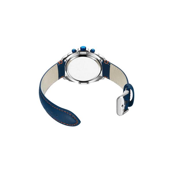 Leather Strap Alloy Quartz Wrist Watch , Nickel Free 50mm Case Watches