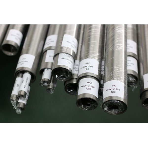 gr1 gr2 OD25.4mm 1.5'' Thick 1.2mm titanium tube seamless for chemical industry