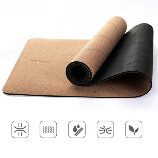 Natural Rubber Cork Non Slip Yoga Mat Custom Slip Resistant Yoga Mat
