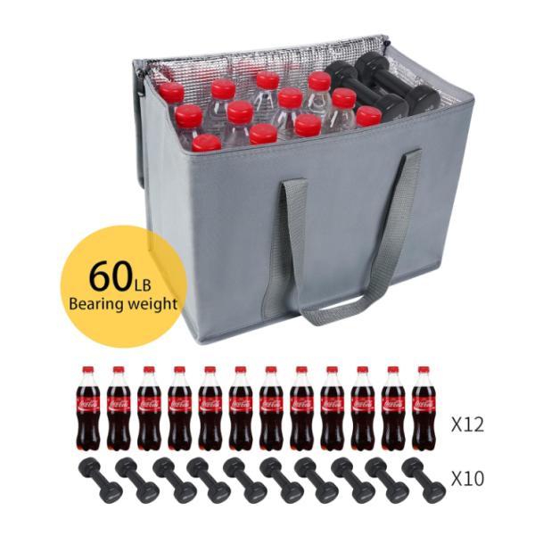 Nonwoven Thermal Insulated Grocery Bag Cooler Personalized Printing for Food Fruit Storage