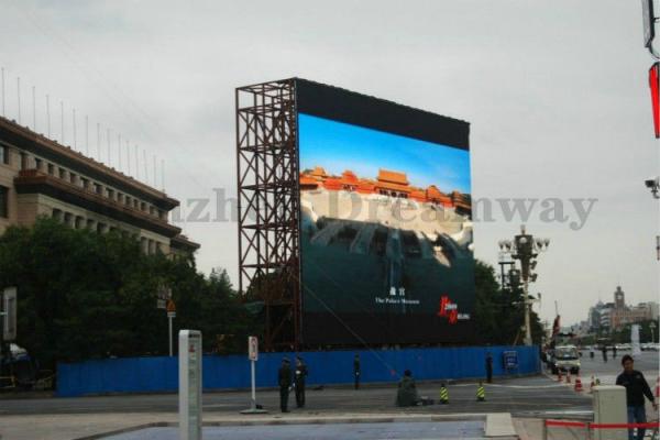 Full Color Outdoor LED Advertising Display Screen HD P6mm Fixed Installation For Hotel