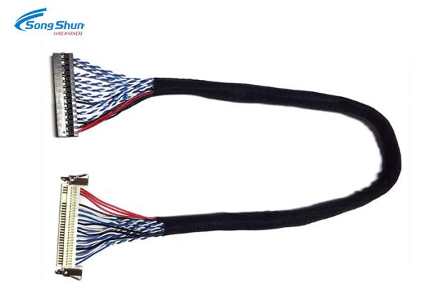 40pin LVDS Cable Assembly For Communication Wire Hanrness Bare Copper Conductor