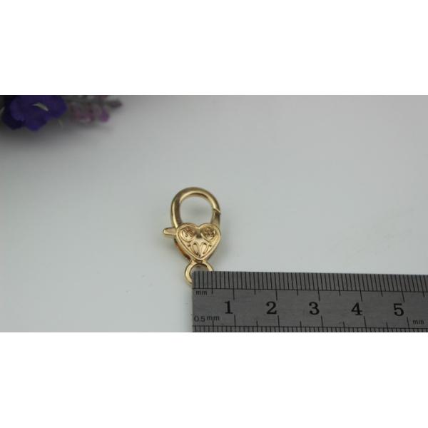 Gold zinc alloy bag hardware mini 5 mm lanyard snap hook suitable for metal chains