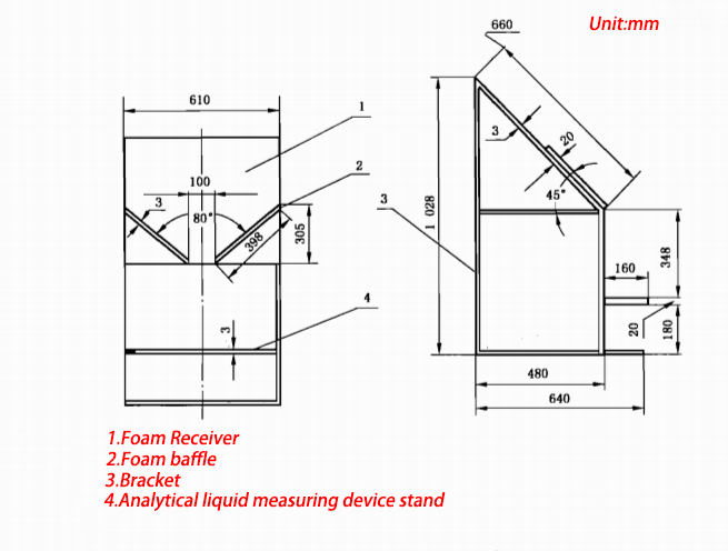 EN 1568 High,Medium,Low-expansion foam liquid foaming multiple and liquid separation time measuring instrument