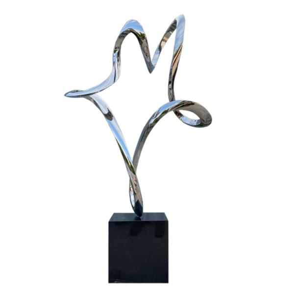 Metal Artistic Abstract Sculpture Stainless Steel Statue Height 2500mm