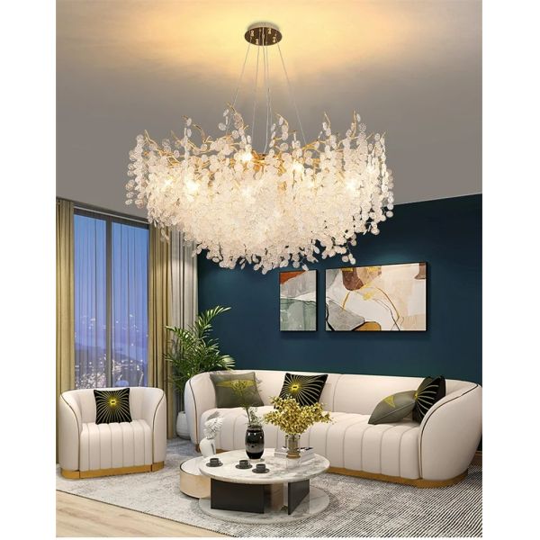 Nordic Ceiling Crystal Chandelier Gold Luxury Pendant Light  （WH-AP-672）