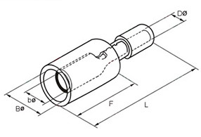 Full Female Male Quick Wire Connectors / Insulated Bullet Connectors Electrical Crimp