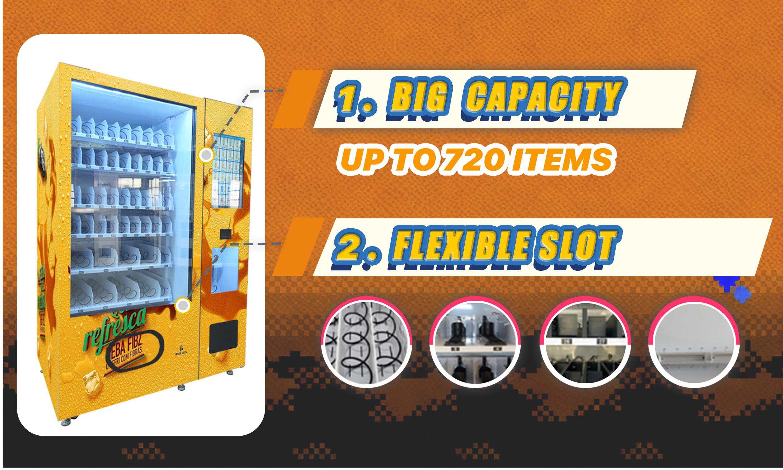 Snack and Drink Vending Machine with Card Reader & Smart Backend System for Shopping Mall Owner