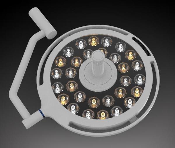 Lámpara quirúrgica LED de doble cabeza, montada en el techo, luz de sala de operaciones