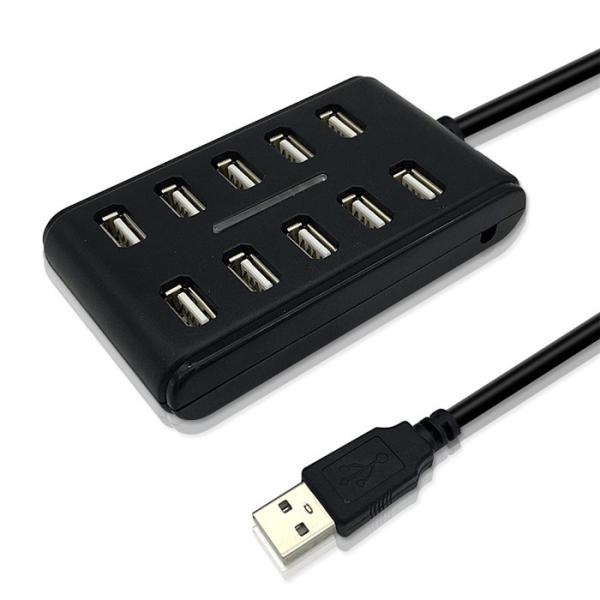 CE RoHS 480Mbps 10 Port Hub Usb 2.0 Header Splitter