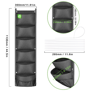 Hanging Growing Strawberry Bags Planter, Vertical Wall Hanging Planters, Herbs, Succulents, Artificial Plants or Flowers