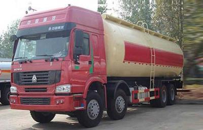 Bulk Cement Tank Truck / Dry Bulk Trucking Transportation Vehicle 371HP 12 Wheels